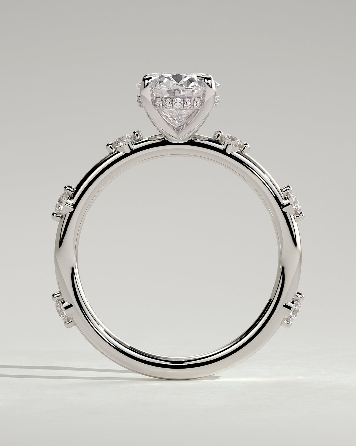 MET 0142 - 2 ct center stone - 18k White Gold source reference - setting detail view