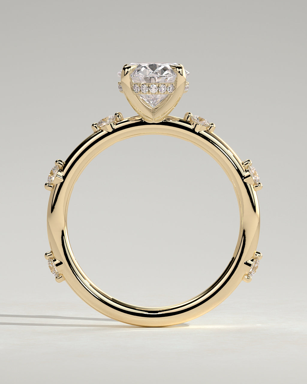MET 0142 - 2 ct center stone - 18k Yellow Gold source reference - setting detail view