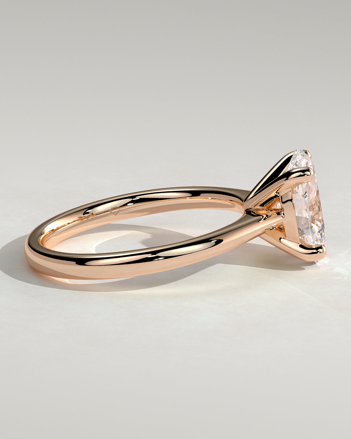 MET 0143 - 2 ct center stone - 18k Rose Gold source reference - setting detail view