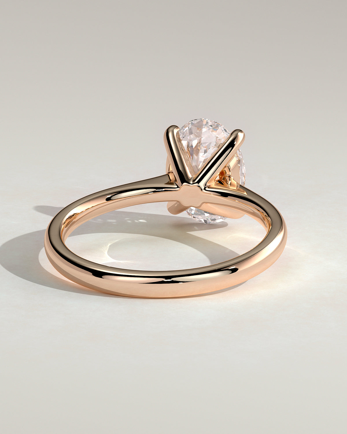 MET 0143 - 2 ct center stone - 18k Rose Gold source reference - setting detail view