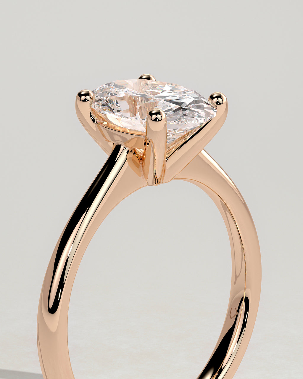 MET 0143 - 2 ct center stone - 18k Rose Gold source reference - setting detail view