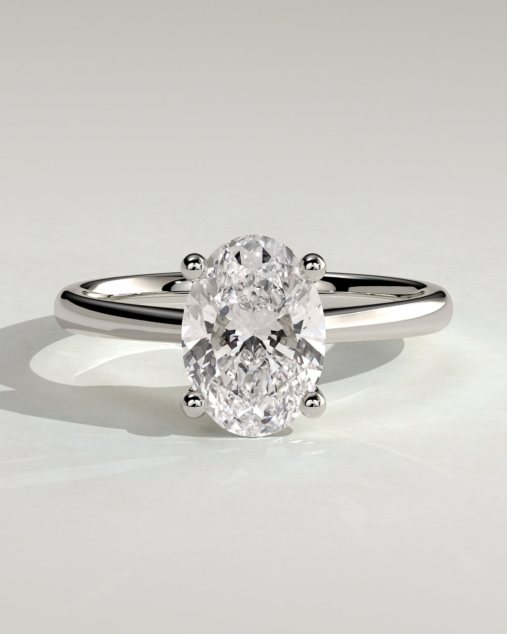 MET 0143 - 2 ct center stone - 18k White Gold source reference - front view