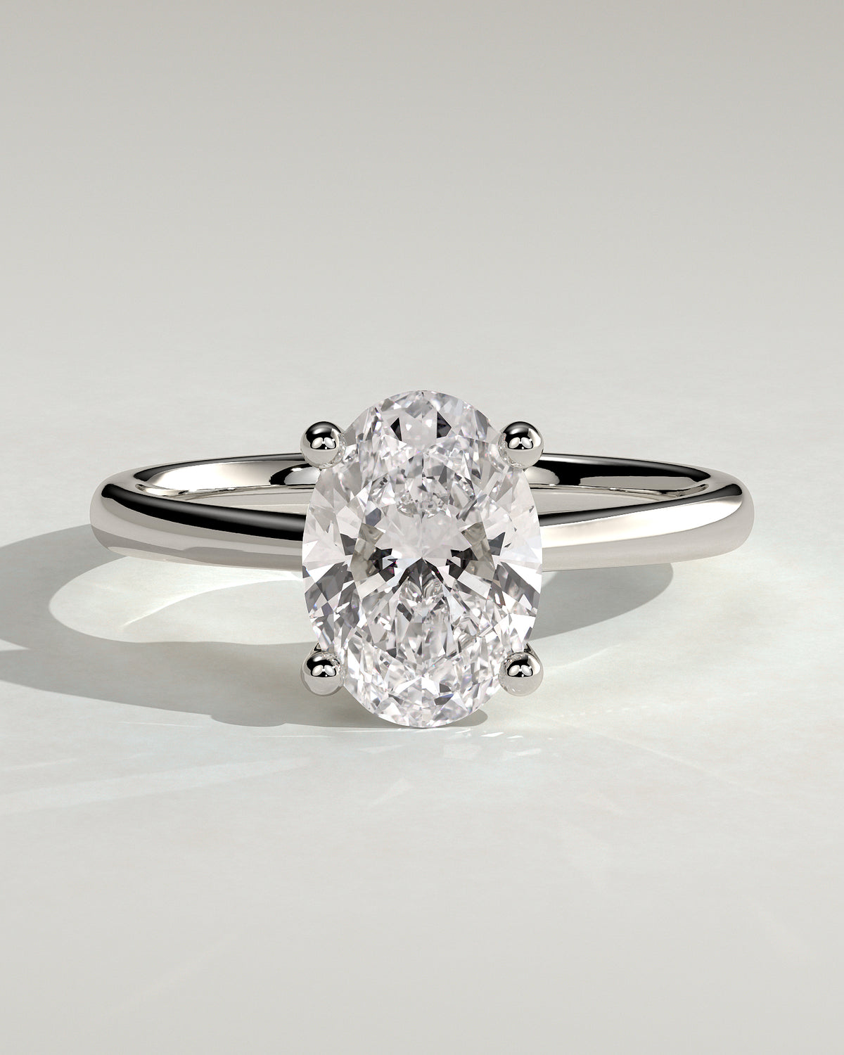MET 0143 - 2 ct center stone - 18k White Gold source reference - front view