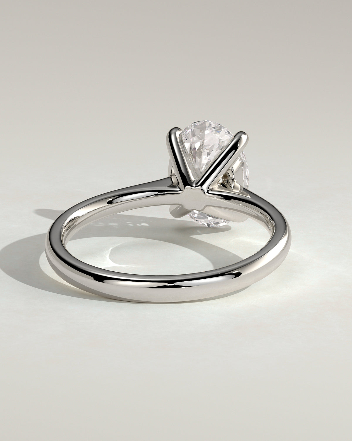MET 0143 - 2 ct center stone - 18k White Gold source reference - setting detail view