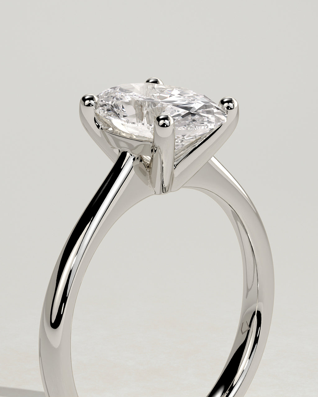 MET 0143 - 2 ct center stone - 18k White Gold source reference - setting detail view