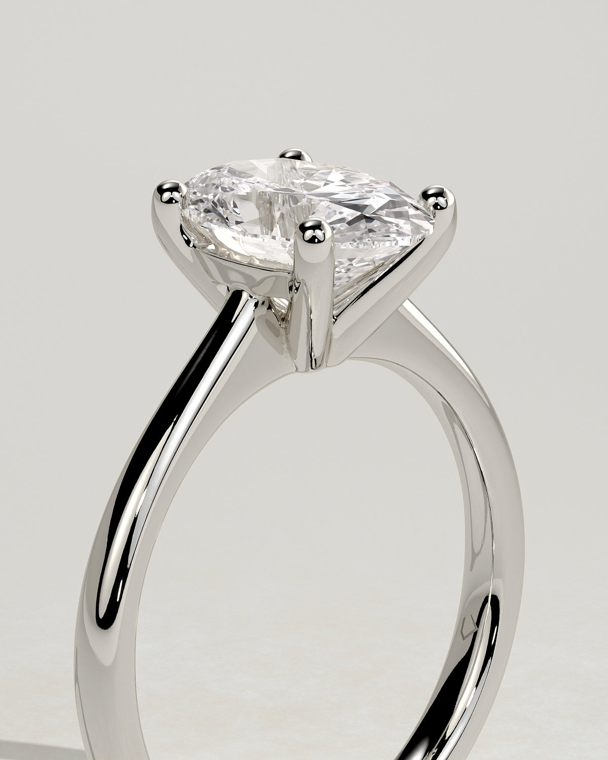 MET 0143 - 2 ct center stone - 18k White Gold source reference - setting detail view