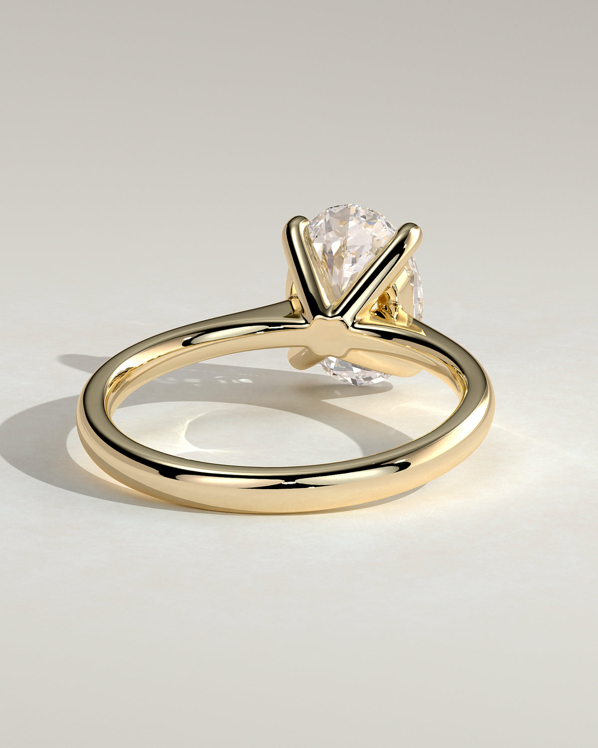 MET 0143 - 2 ct center stone - 18k Yellow Gold source reference - setting detail view
