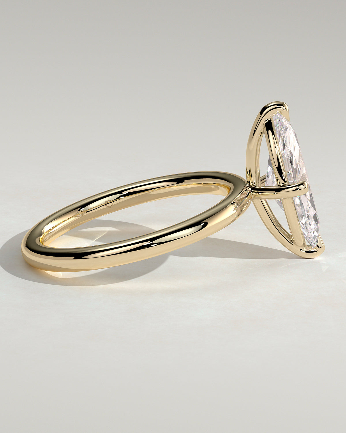 MET 0144 - 2 ct center stone - 18k Yellow Gold source reference - setting detail view