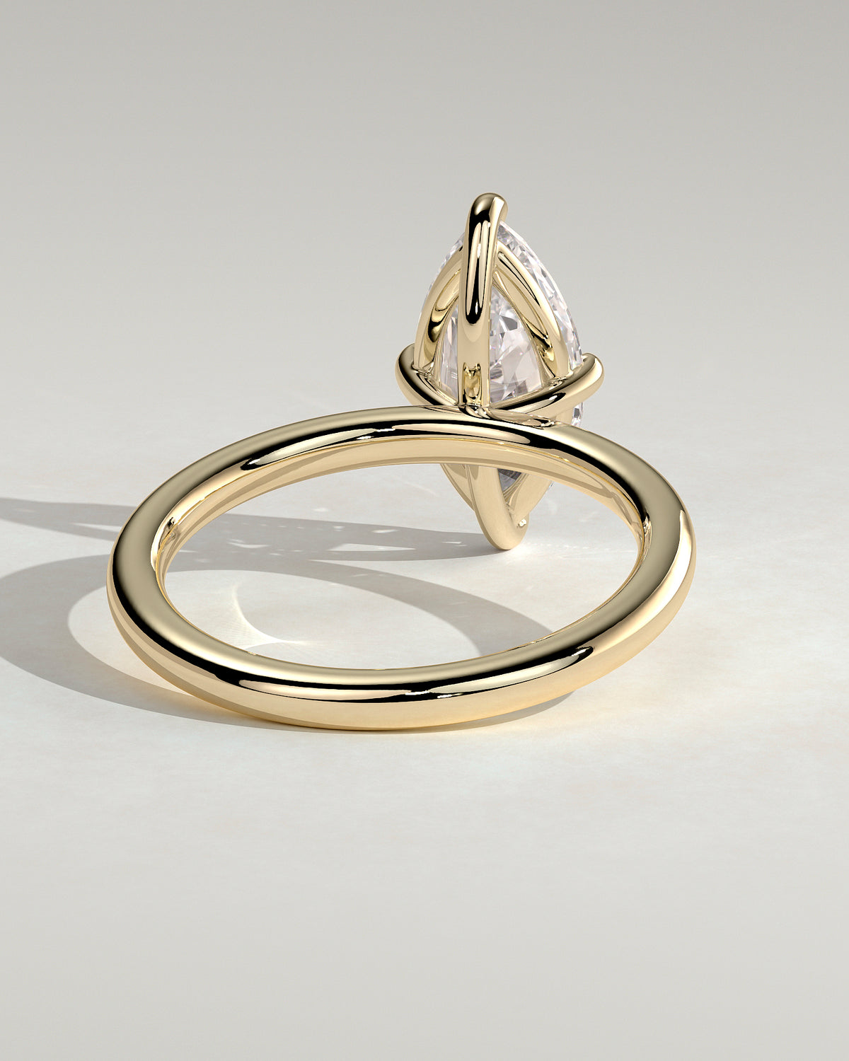 MET 0144 - 2 ct center stone - 18k Yellow Gold source reference - setting detail view