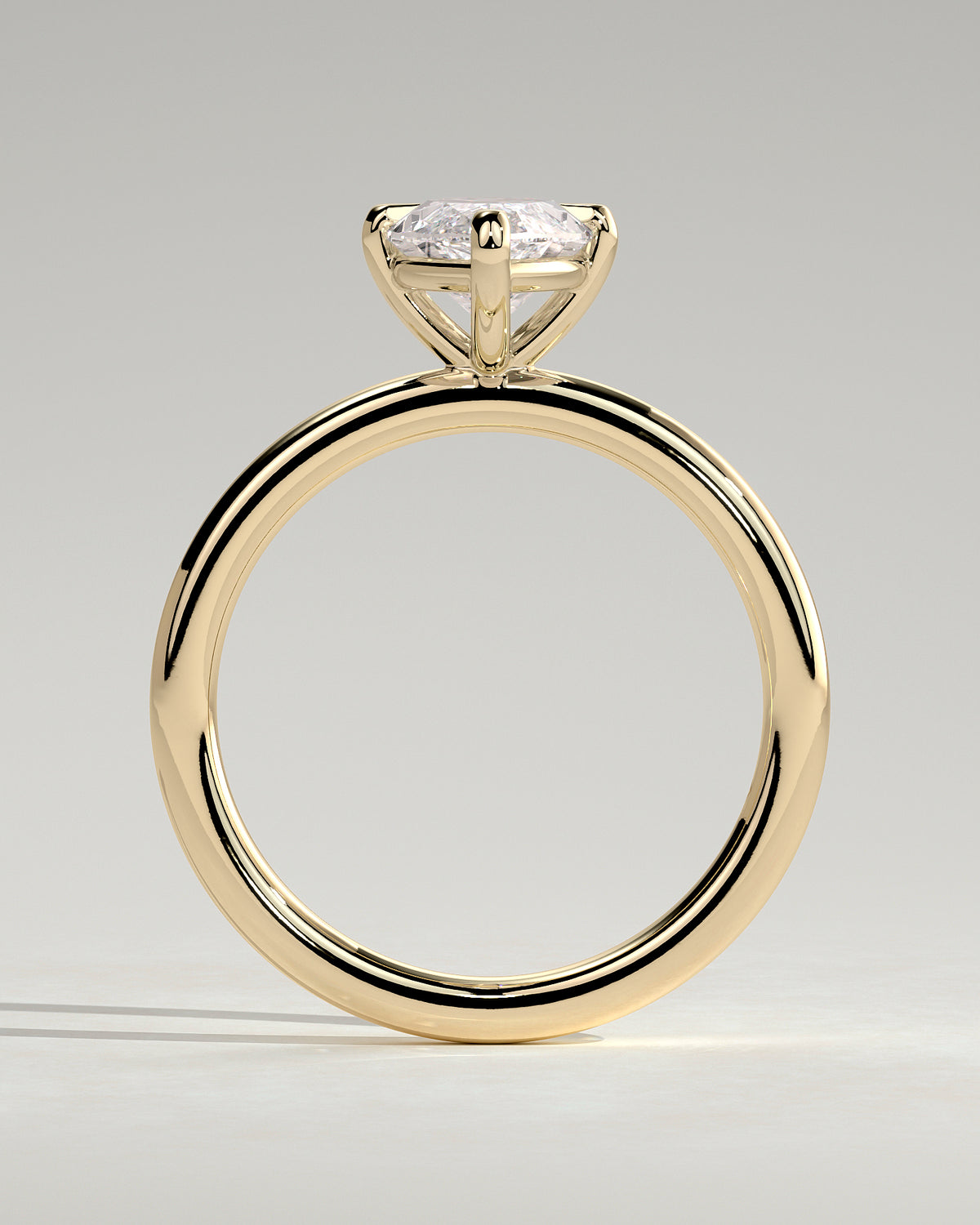 MET 0144 - 2 ct center stone - 18k Yellow Gold source reference - setting detail view