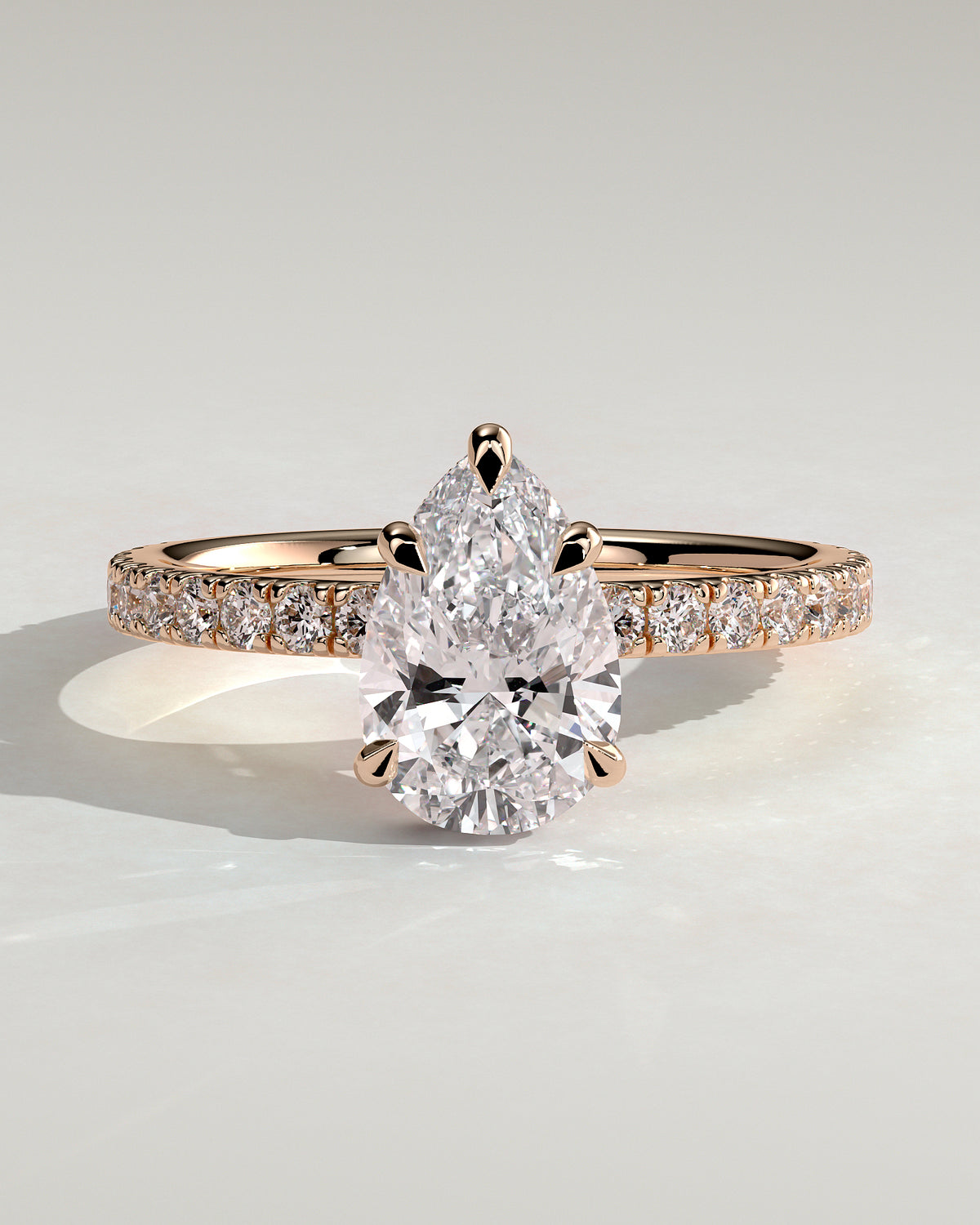 MET 0148 - 2 ct center stone - 18k Rose Gold source reference - front view