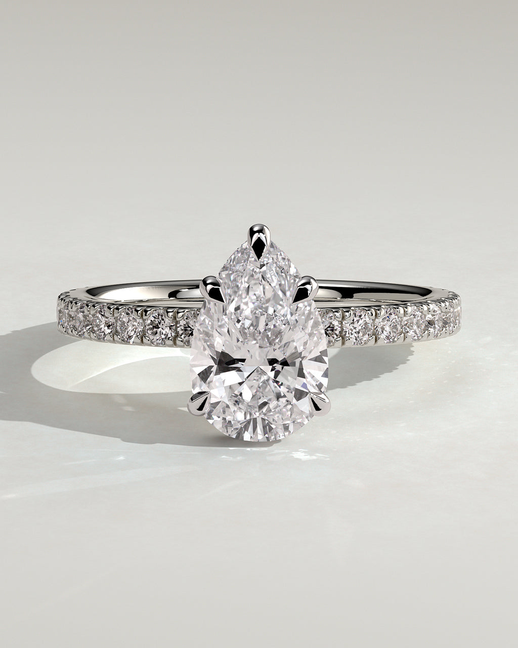 MET 0148 - 2 ct center stone - 18k White Gold source reference - front view