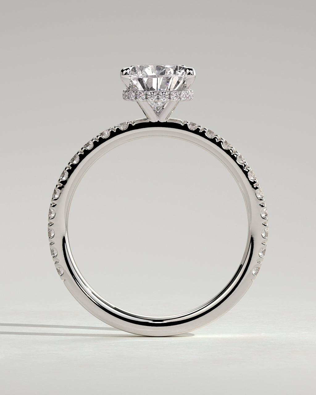 MET 0148 - 2 ct center stone - 18k White Gold source reference - setting detail view