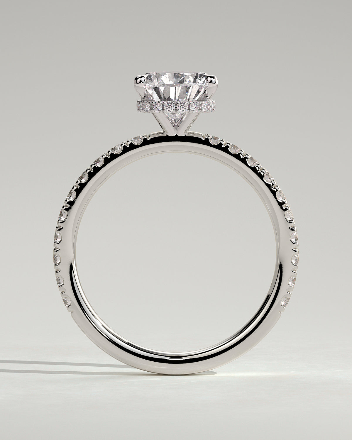 MET 0148 - 2 ct center stone - 18k White Gold source reference - setting detail view