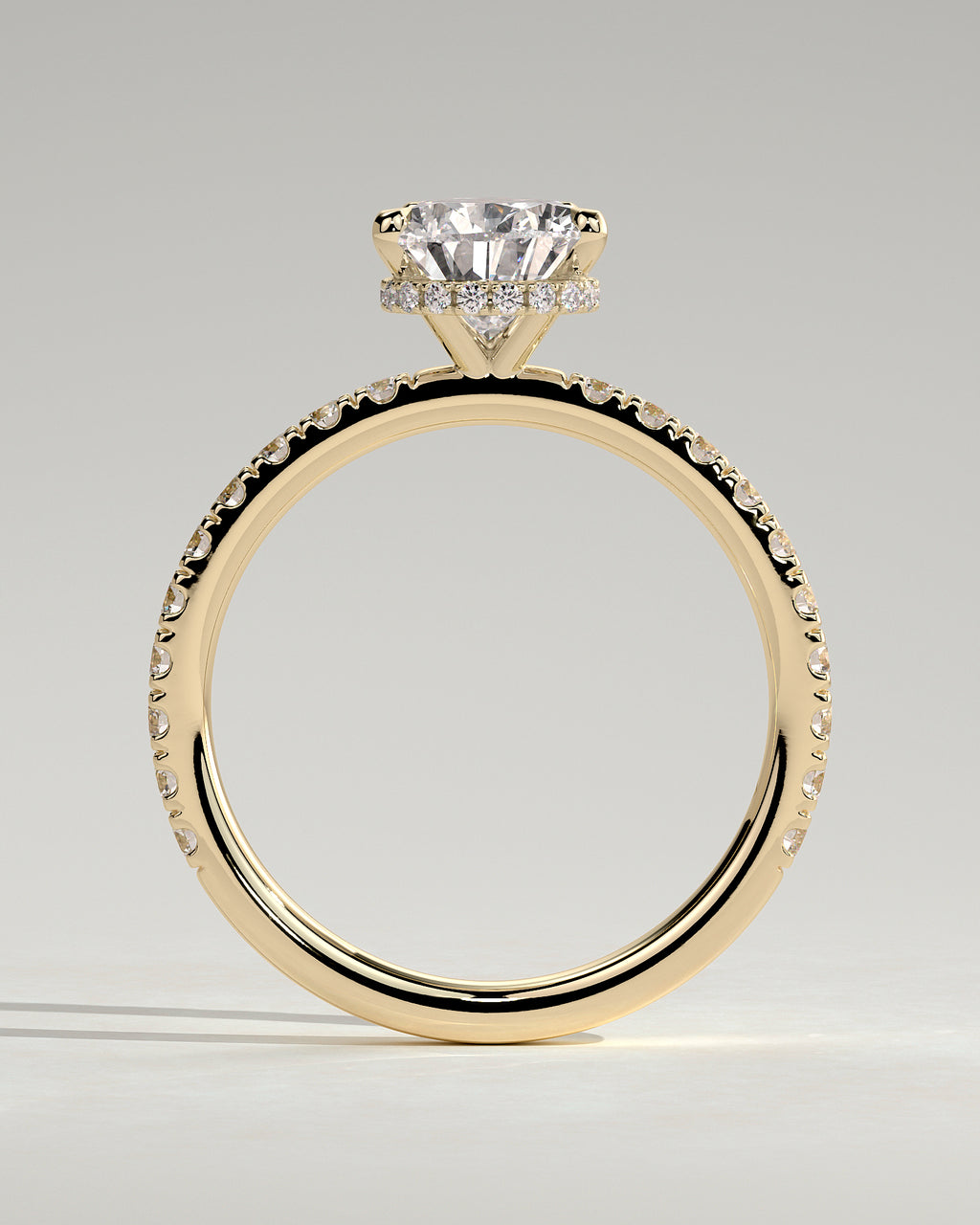 MET 0148 - 2 ct center stone - 18k Yellow Gold source reference - setting detail view