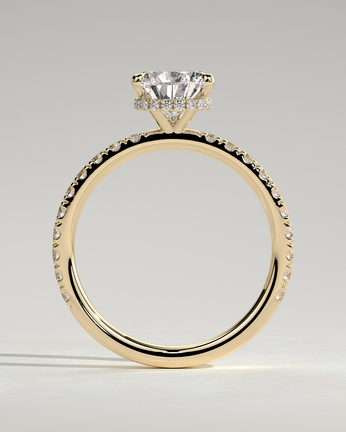 MET 0148 - 2 ct center stone - 18k Yellow Gold source reference - setting detail view