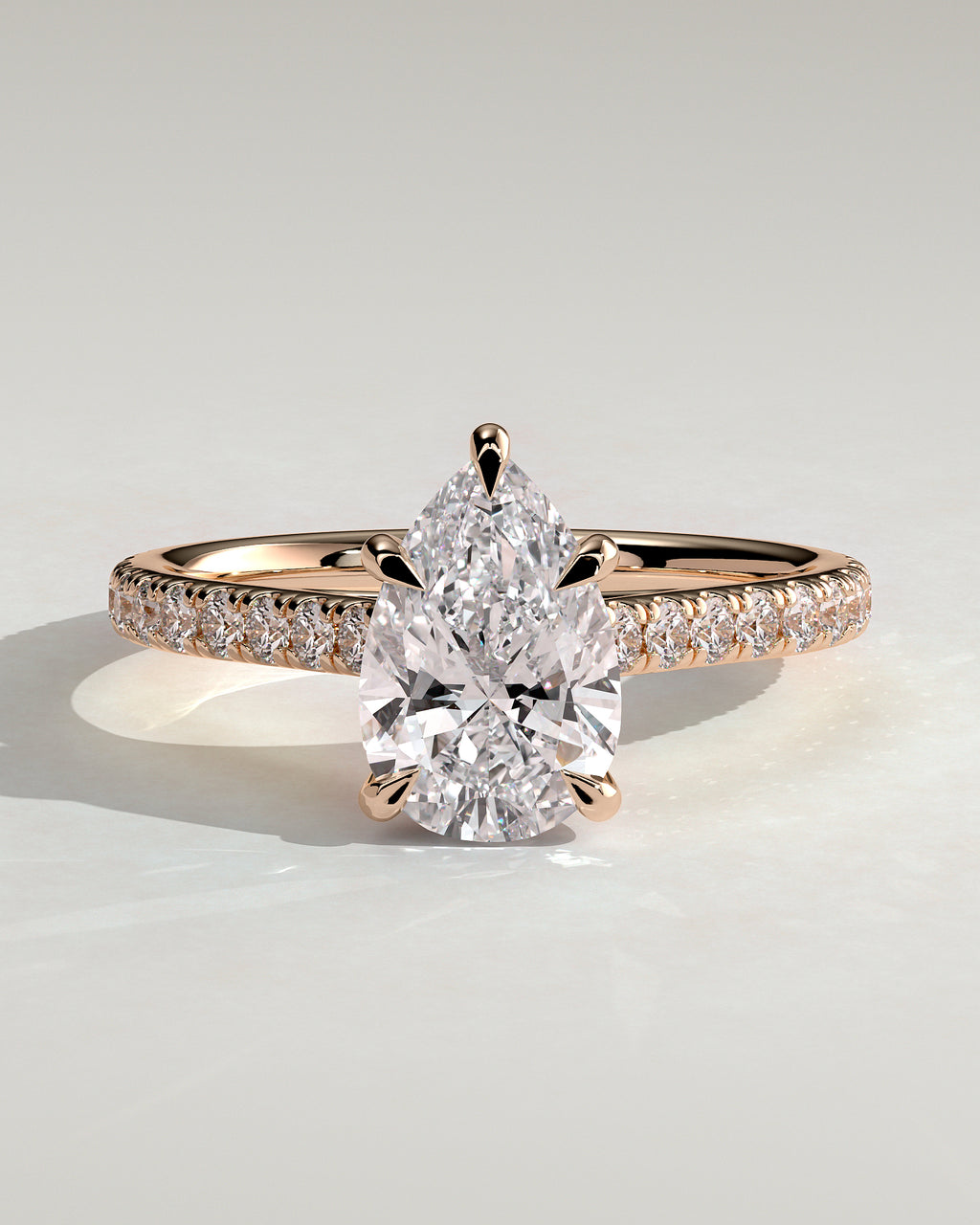 MET 0149 - 2 ct center stone - 18k Rose Gold source reference - front view