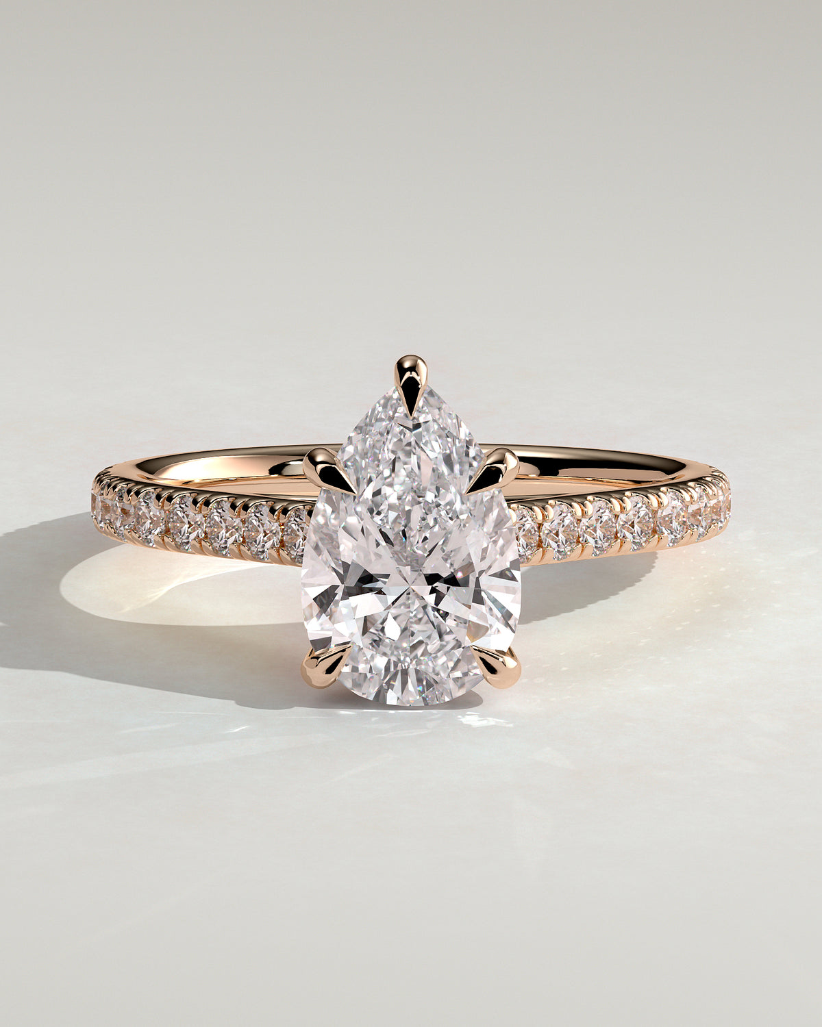 MET 0149 - 2 ct center stone - 18k Rose Gold source reference - front view