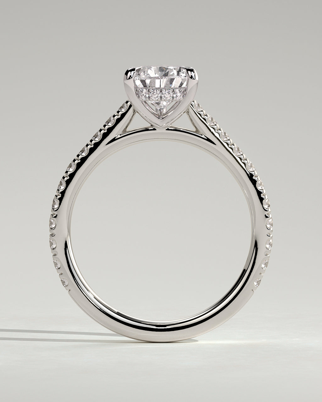 MET 0149 - 2 ct center stone - 18k White Gold source reference - setting detail view