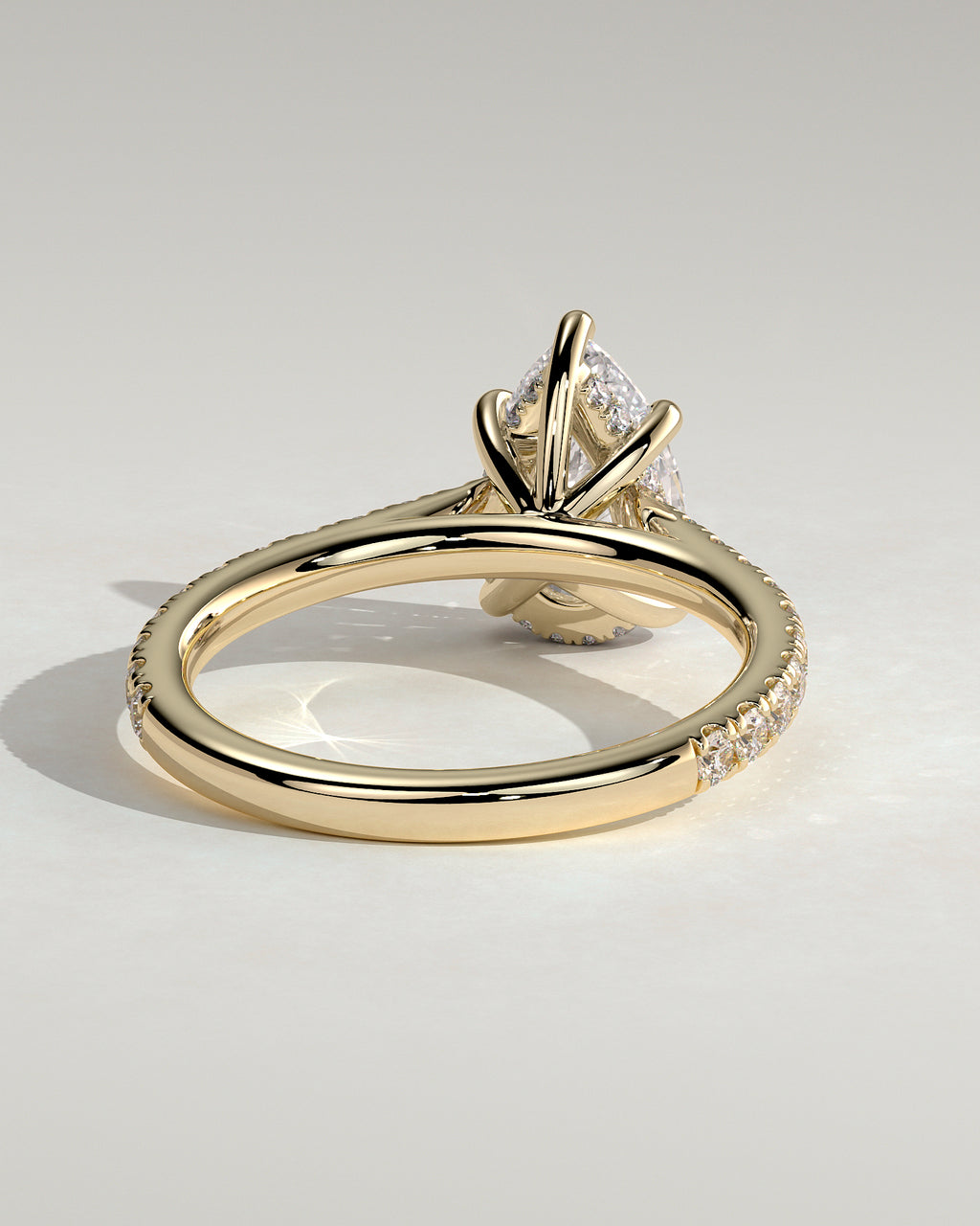 MET 0149 - 2 ct center stone - 18k Yellow Gold source reference - setting detail view