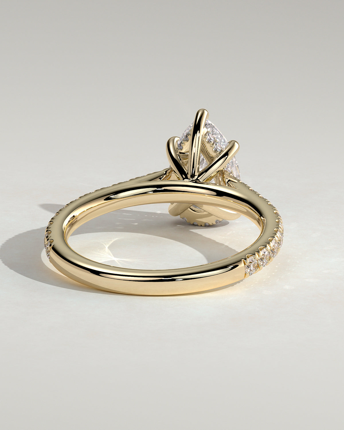 MET 0149 - 2 ct center stone - 18k Yellow Gold source reference - setting detail view