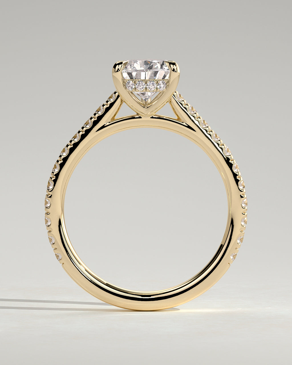 MET 0149 - 2 ct center stone - 18k Yellow Gold source reference - setting detail view