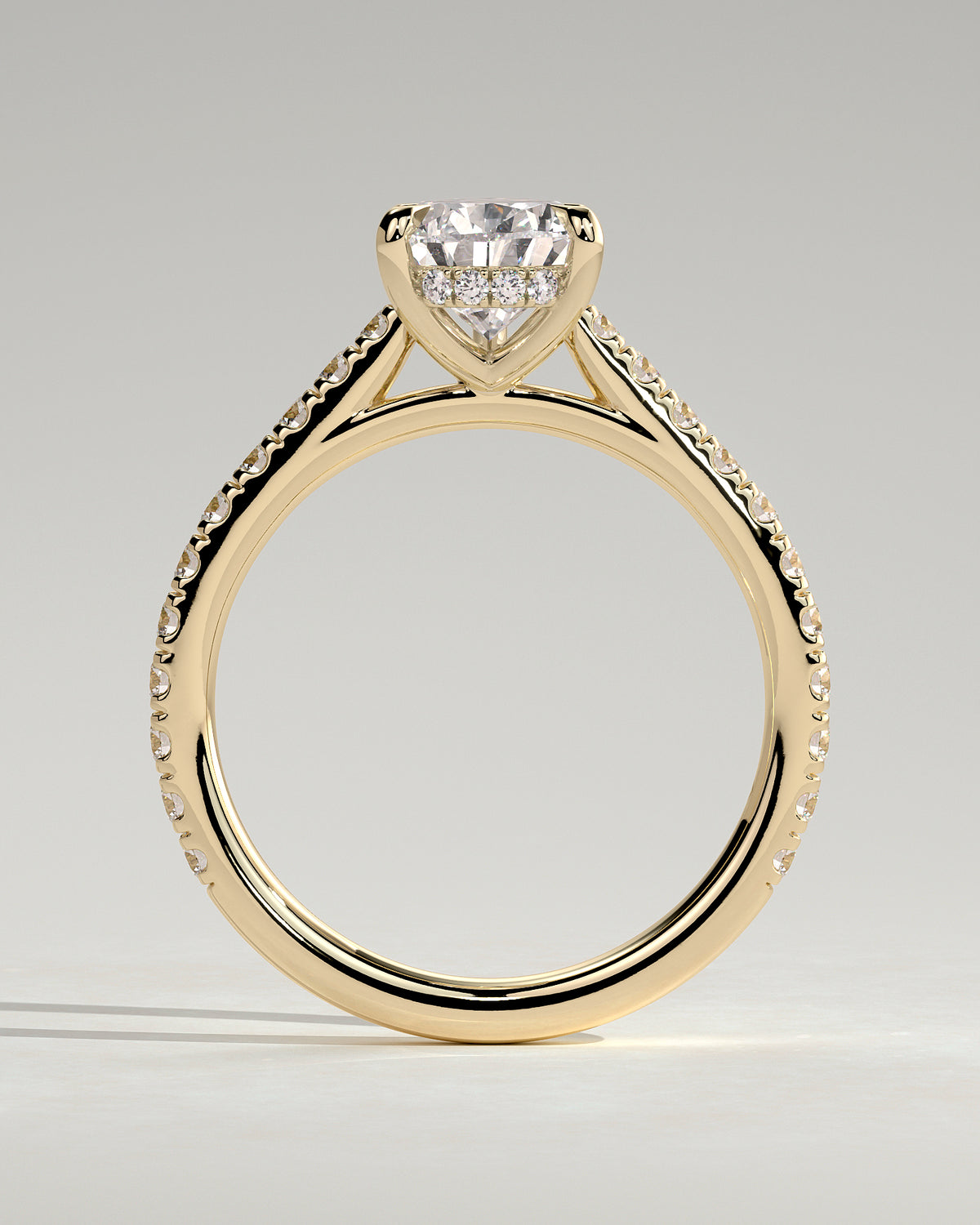 MET 0149 - 2 ct center stone - 18k Yellow Gold source reference - setting detail view