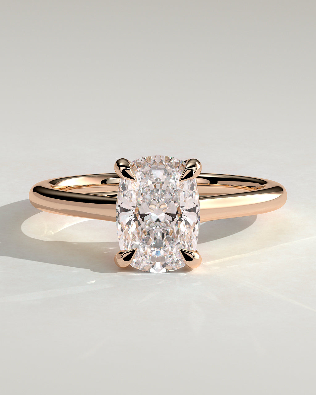 MET 0150 - 2 ct center stone - 18k Rose Gold source reference - front view