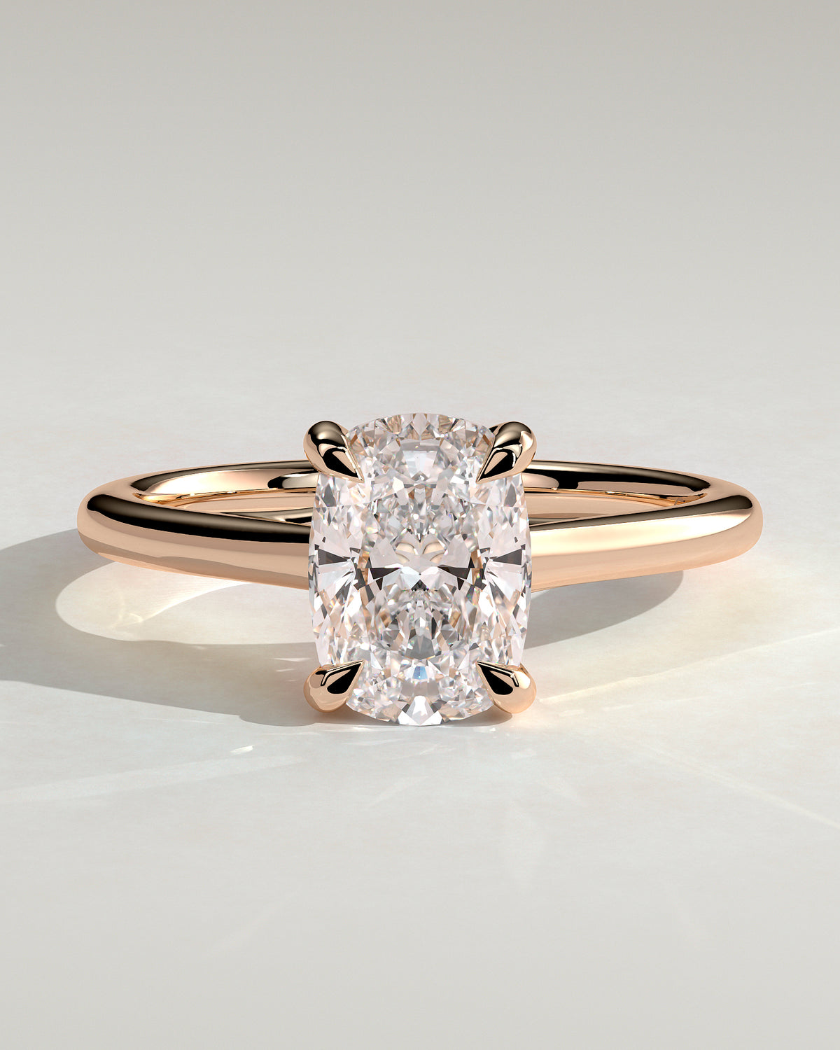 MET 0150 - 2 ct center stone - 18k Rose Gold source reference - front view