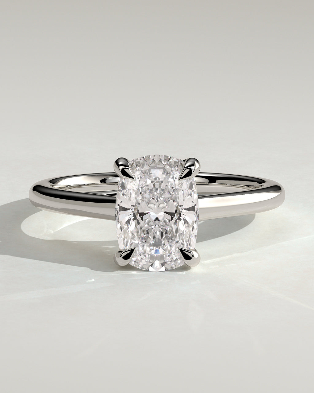 MET 0150 - 2 ct center stone - 18k White Gold source reference - front view