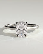MET 0150 - 2 ct center stone - 18k White Gold source reference - front view