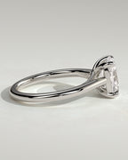 MET 0150 - 2 ct center stone - 18k White Gold source reference - setting detail view