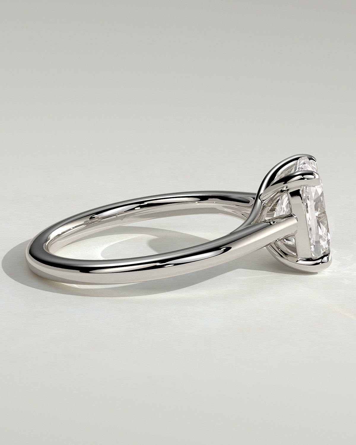 MET 0150 - 2 ct center stone - 18k White Gold source reference - setting detail view