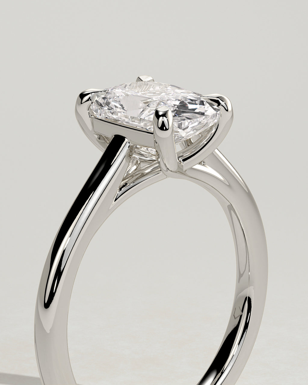 MET 0150 - 2 ct center stone - 18k White Gold source reference - setting detail view