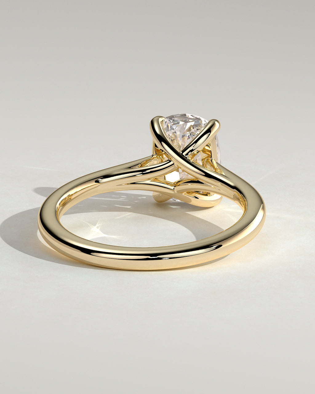 MET 0150 - 2 ct center stone - 18k Yellow Gold source reference - setting detail view