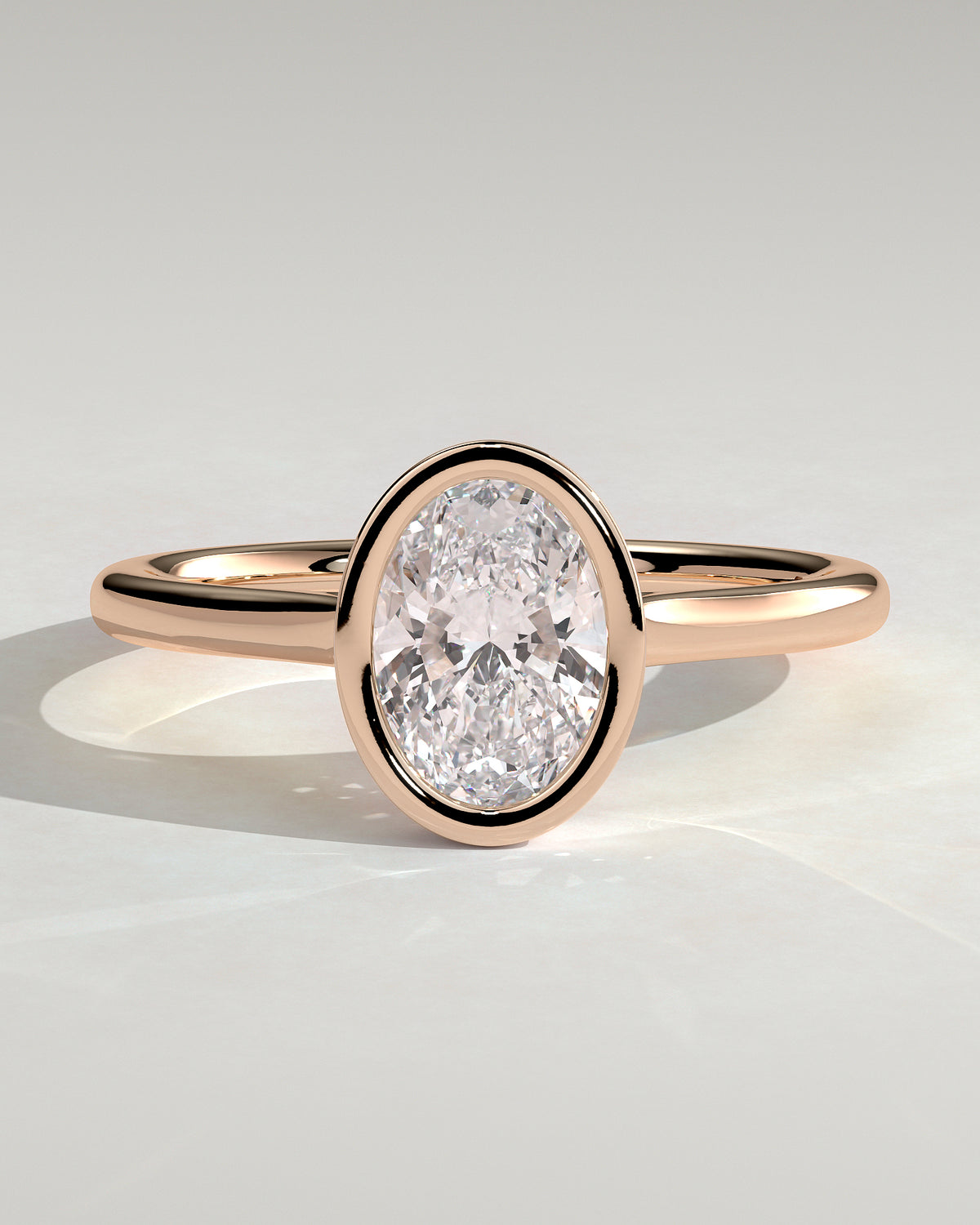 MET 0151 - 1 ct center stone - 18k Rose Gold source reference - front view
