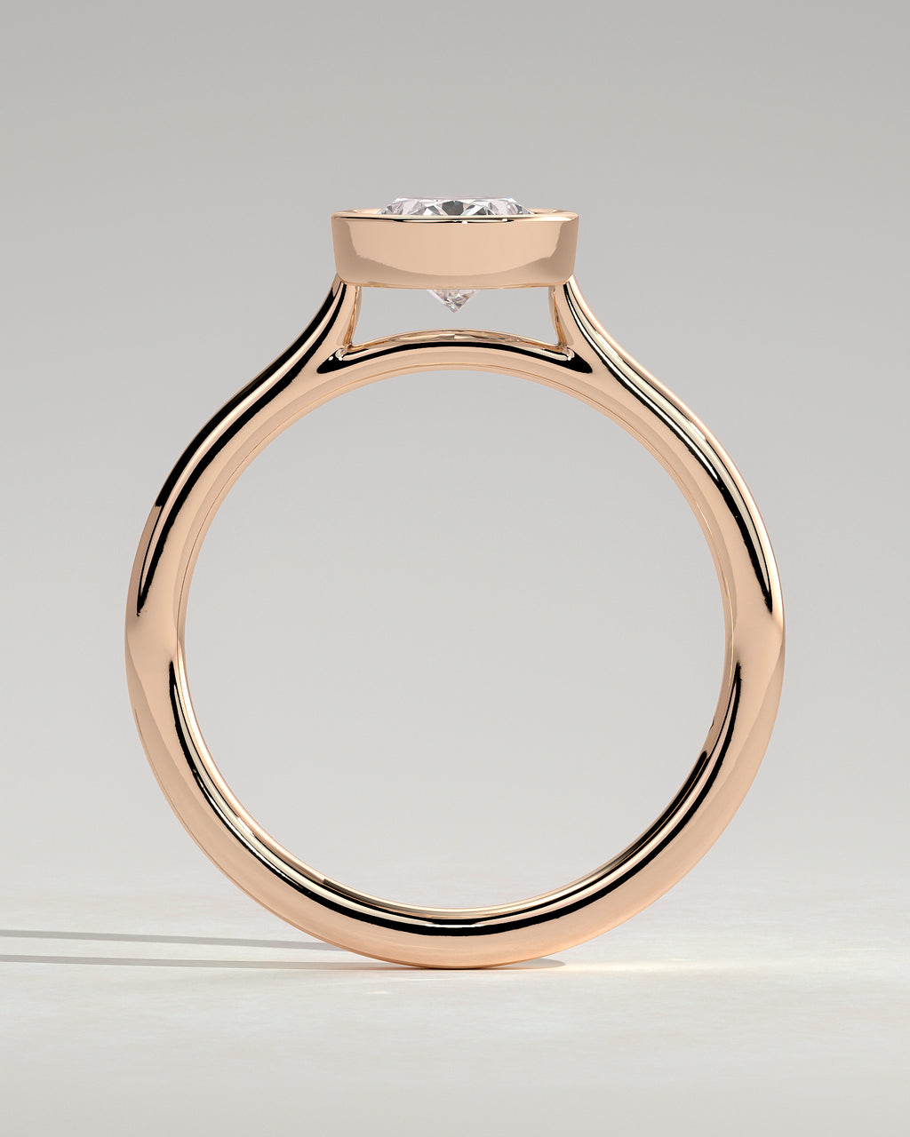 MET 0151 - 1 ct center stone - 18k Rose Gold source reference - setting detail view