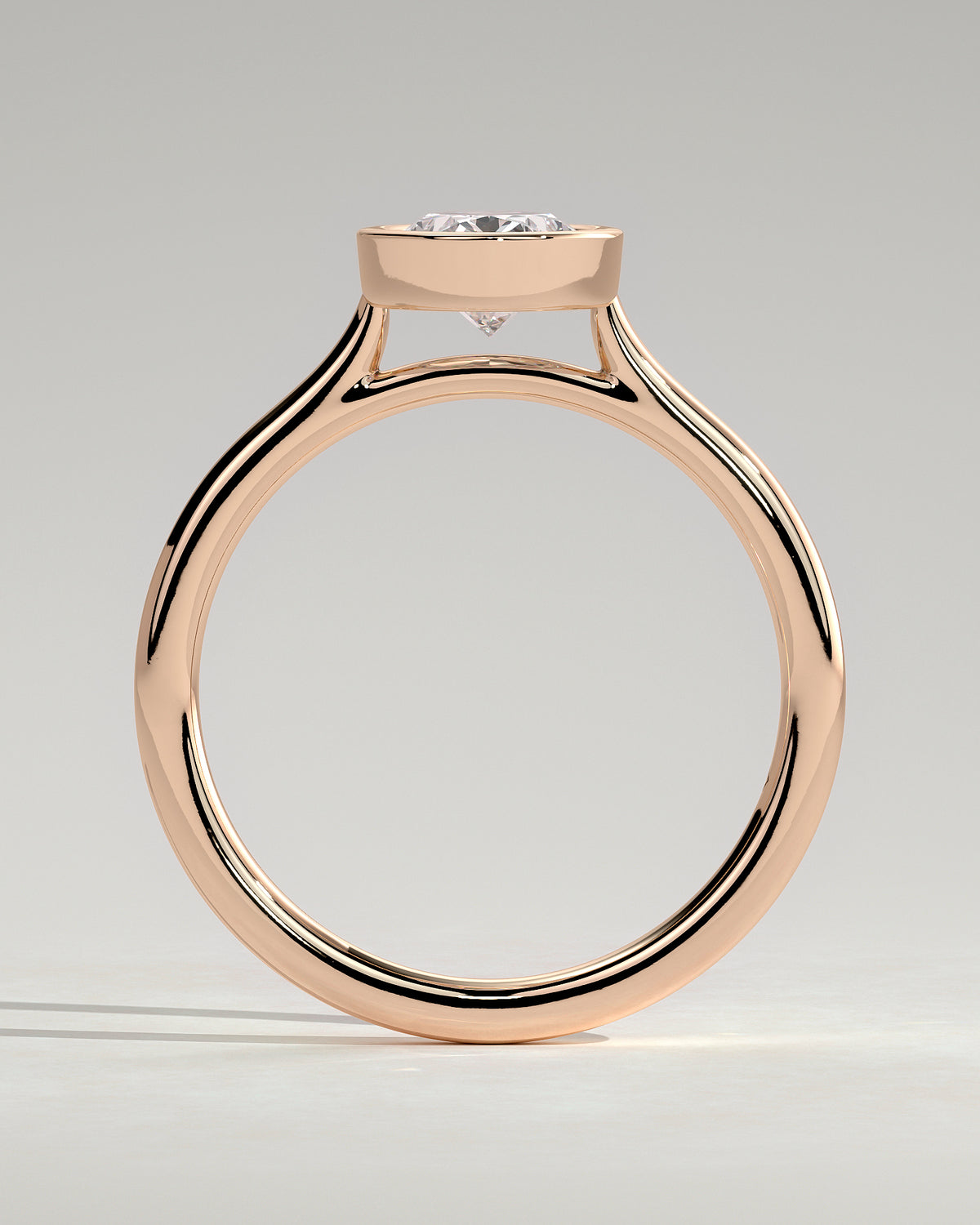 MET 0151 - 1 ct center stone - 18k Rose Gold source reference - setting detail view
