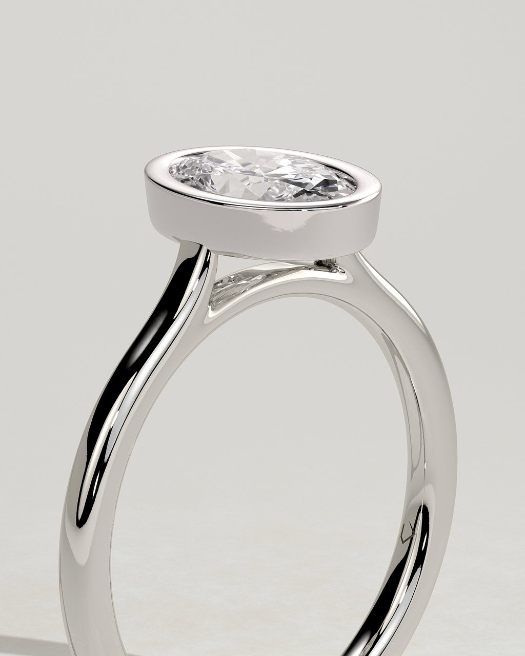 MET 0151 - 1 ct center stone - 18k White Gold source reference - setting detail view