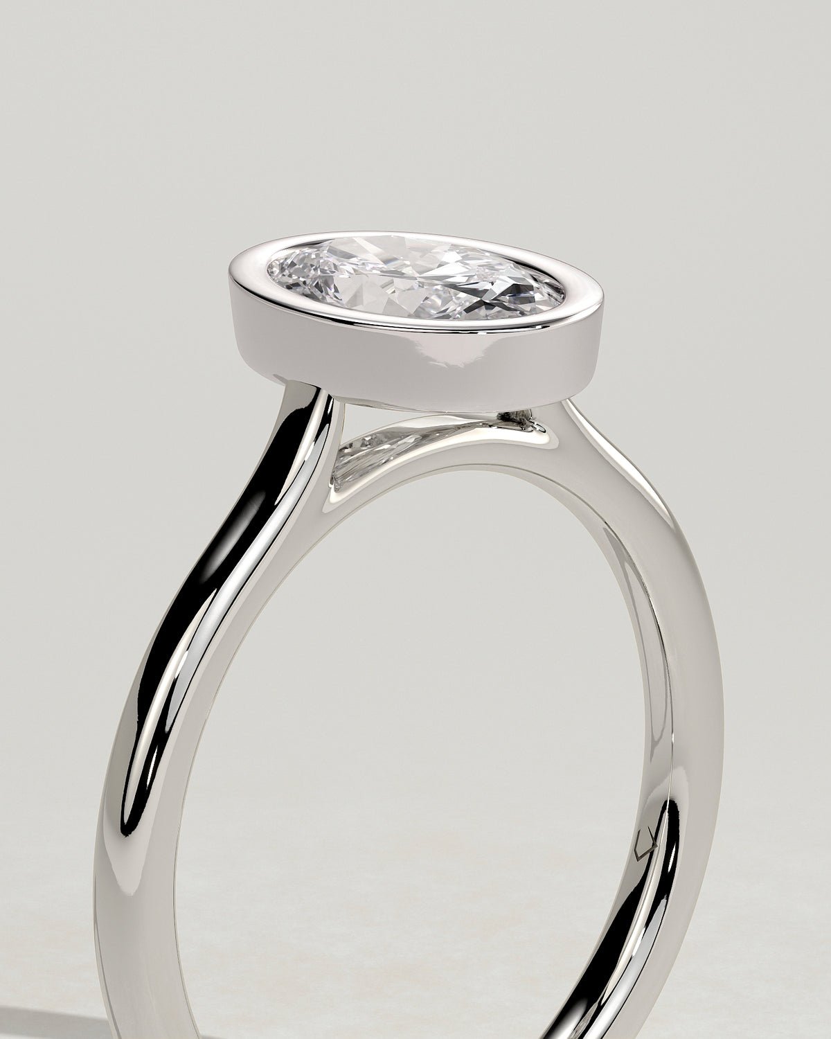 MET 0151 - 1 ct center stone - 18k White Gold source reference - setting detail view