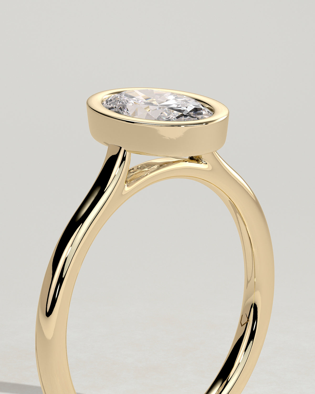 MET 0151 - 1 ct center stone - 18k Yellow Gold source reference - setting detail view