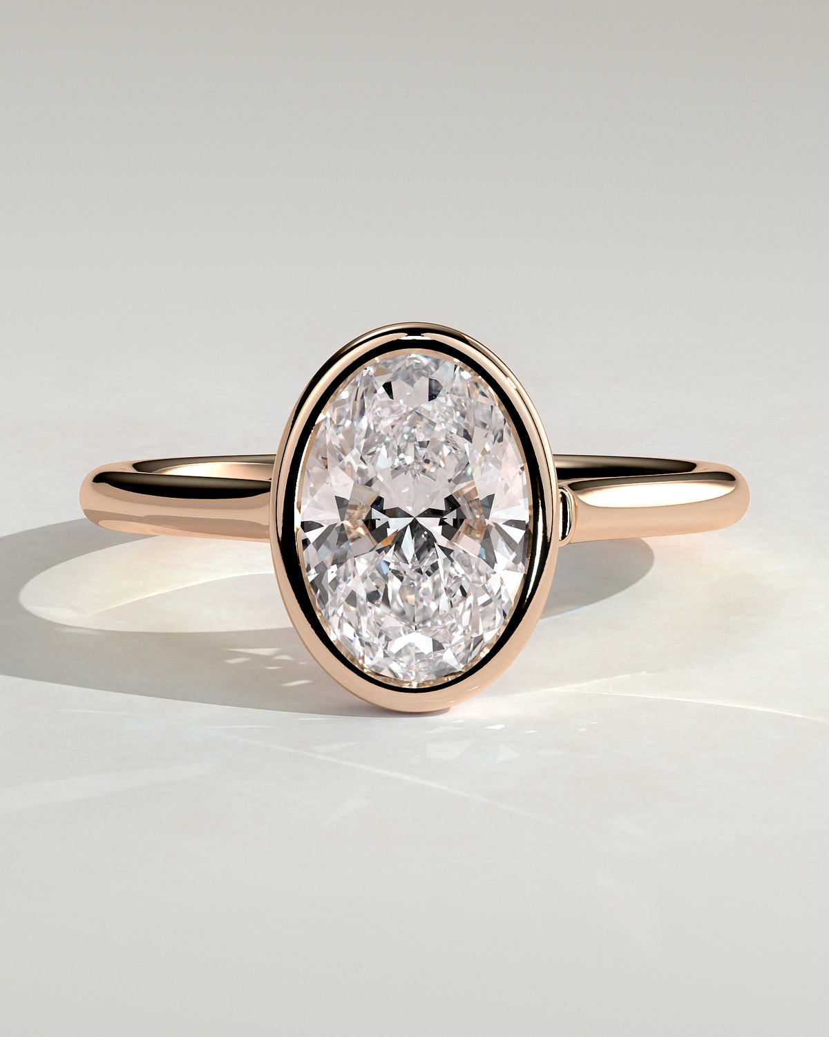 MET 0151 - 2 ct center stone - 18k Rose Gold source reference - front view