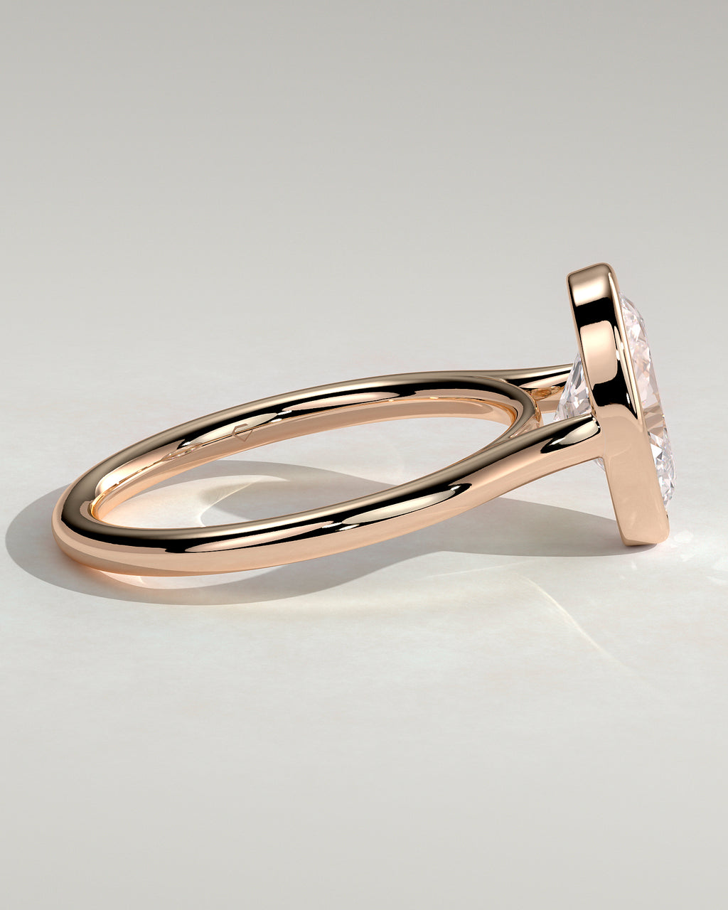 MET 0151 - 2 ct center stone - 18k Rose Gold source reference - setting detail view