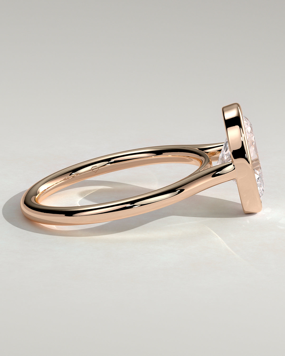 MET 0151 - 2 ct center stone - 18k Rose Gold source reference - setting detail view