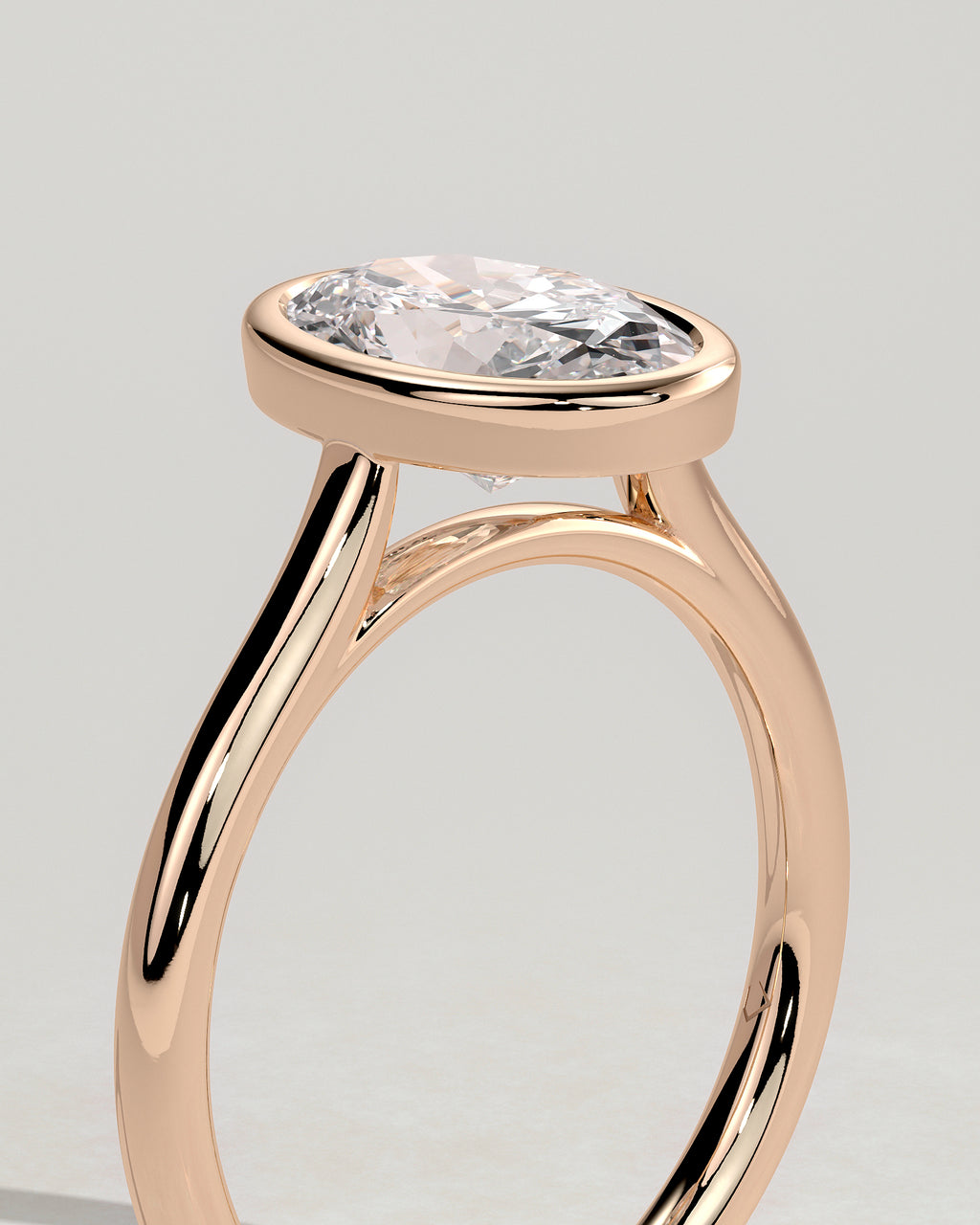 MET 0151 - 2 ct center stone - 18k Rose Gold source reference - setting detail view