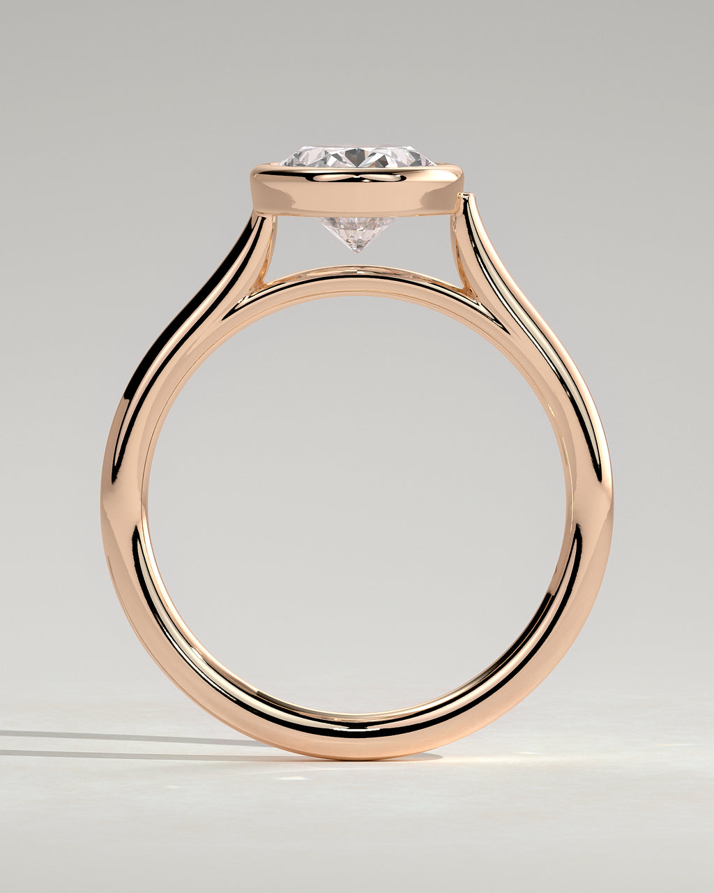 MET 0151 - 2 ct center stone - 18k Rose Gold source reference - setting detail view