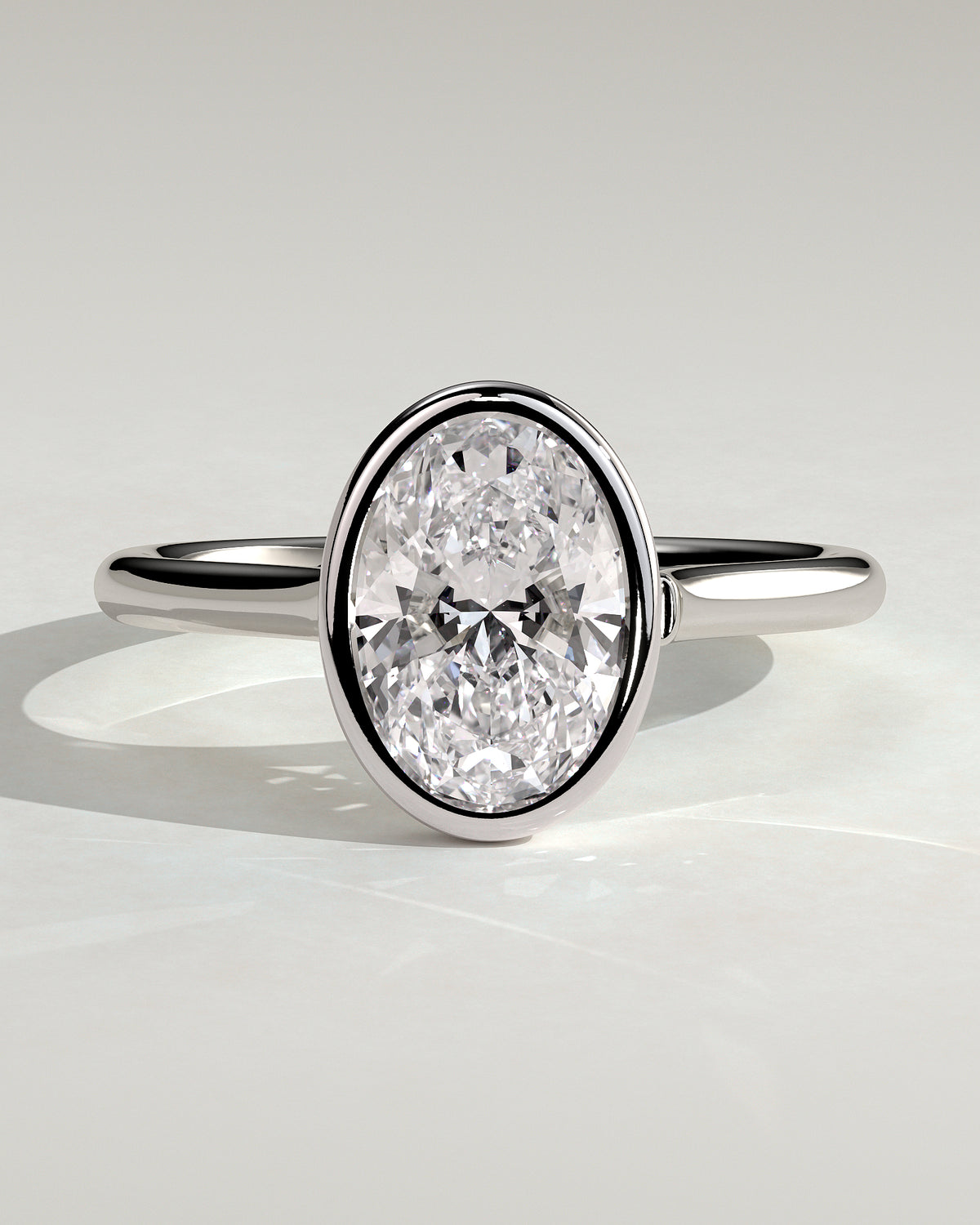 MET 0151 - 2 ct center stone - 18k White Gold source reference - front view