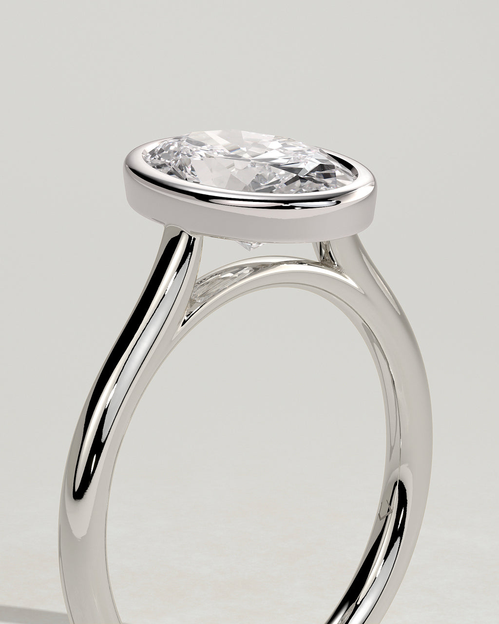 MET 0151 - 2 ct center stone - 18k White Gold source reference - setting detail view