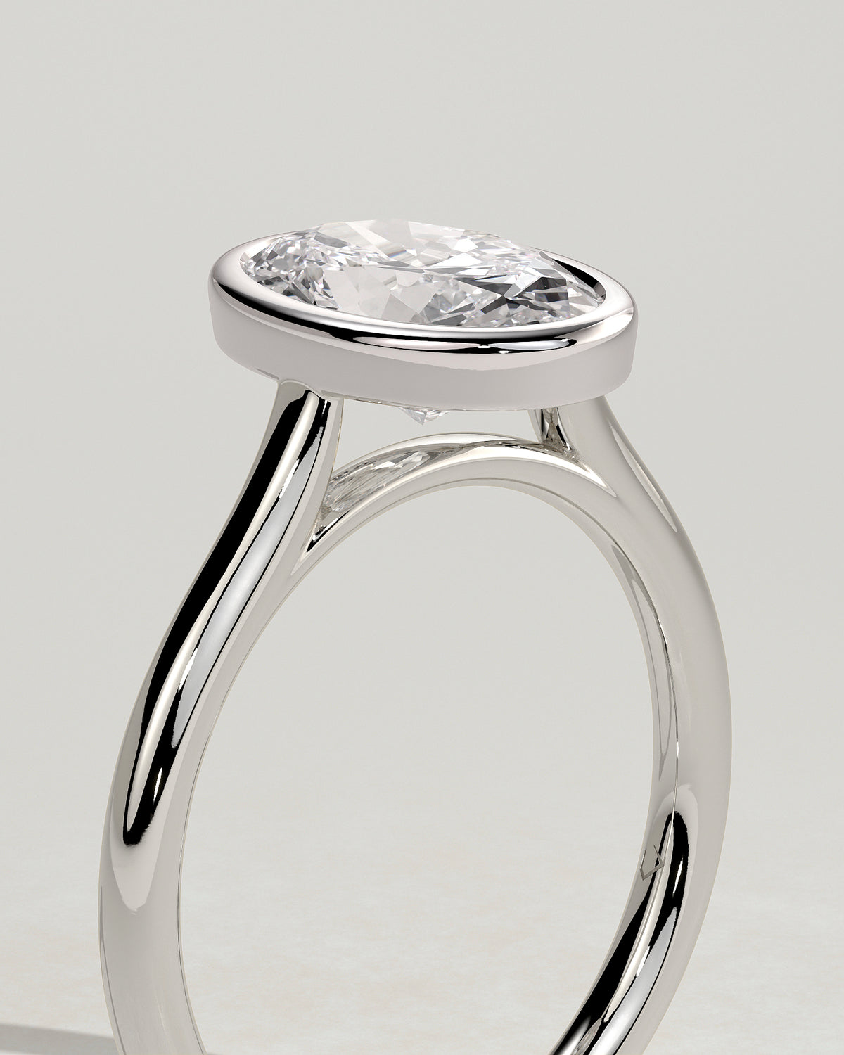MET 0151 - 2 ct center stone - 18k White Gold source reference - setting detail view