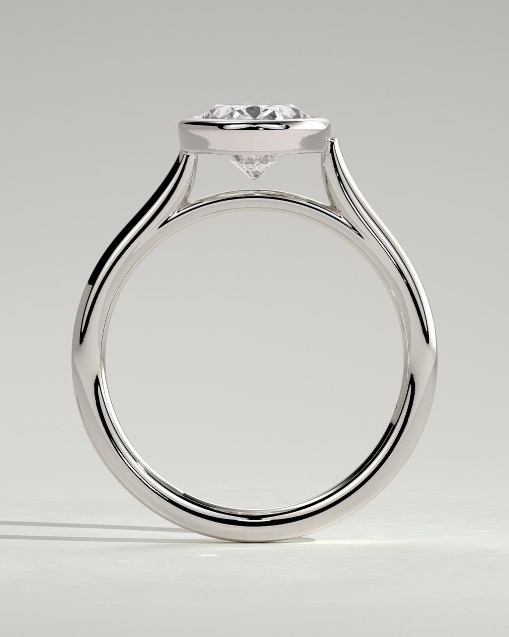 MET 0151 - 2 ct center stone - 18k White Gold source reference - setting detail view